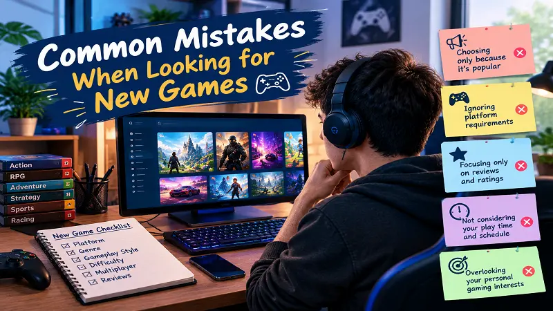 Common Mistakes When Looking for New Games
